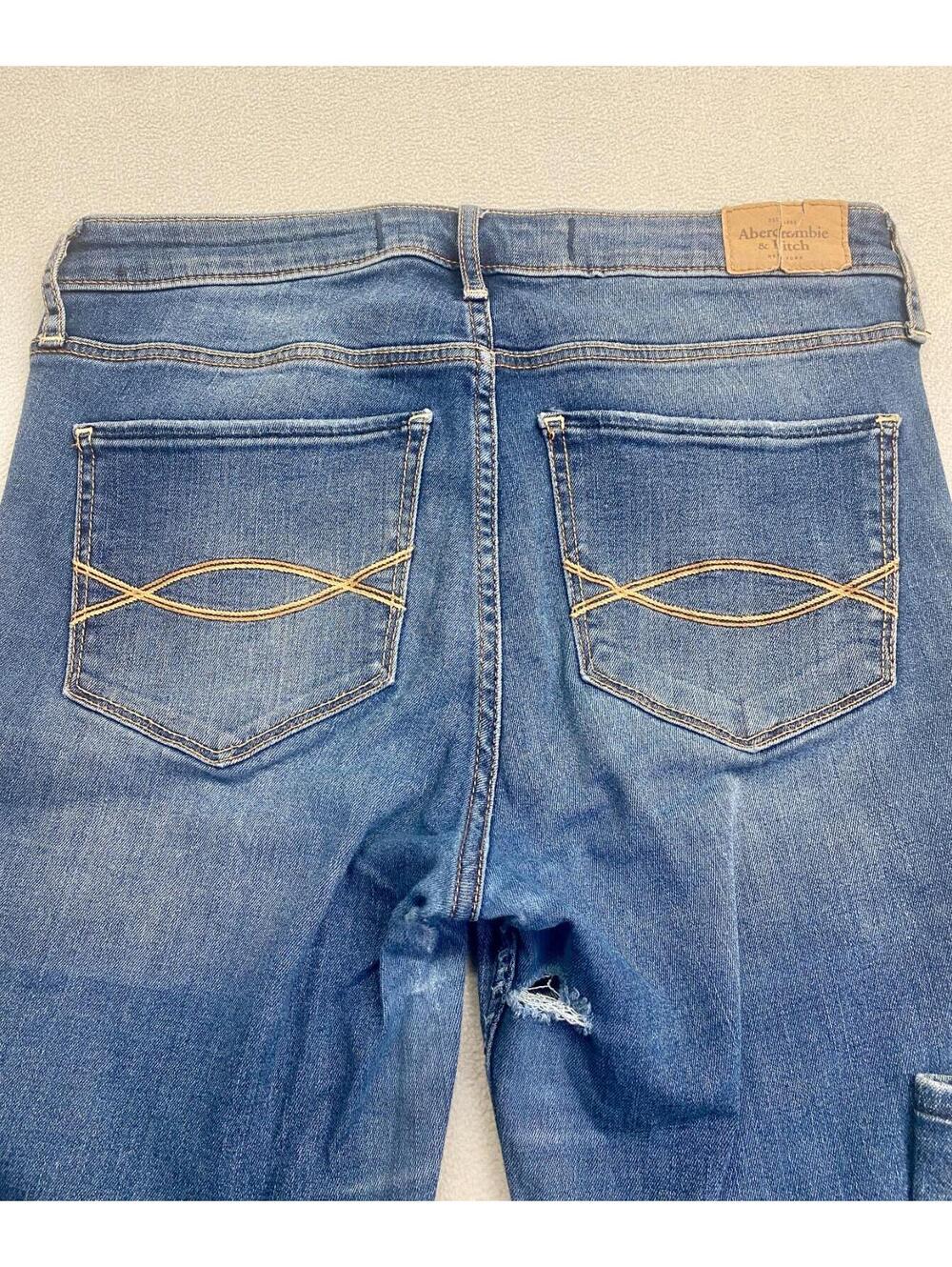Abercrombie & Fitch Womens Jeans Size 10L W30xL33 Stretchy One Issue See Pics - Picture 5 of 6
